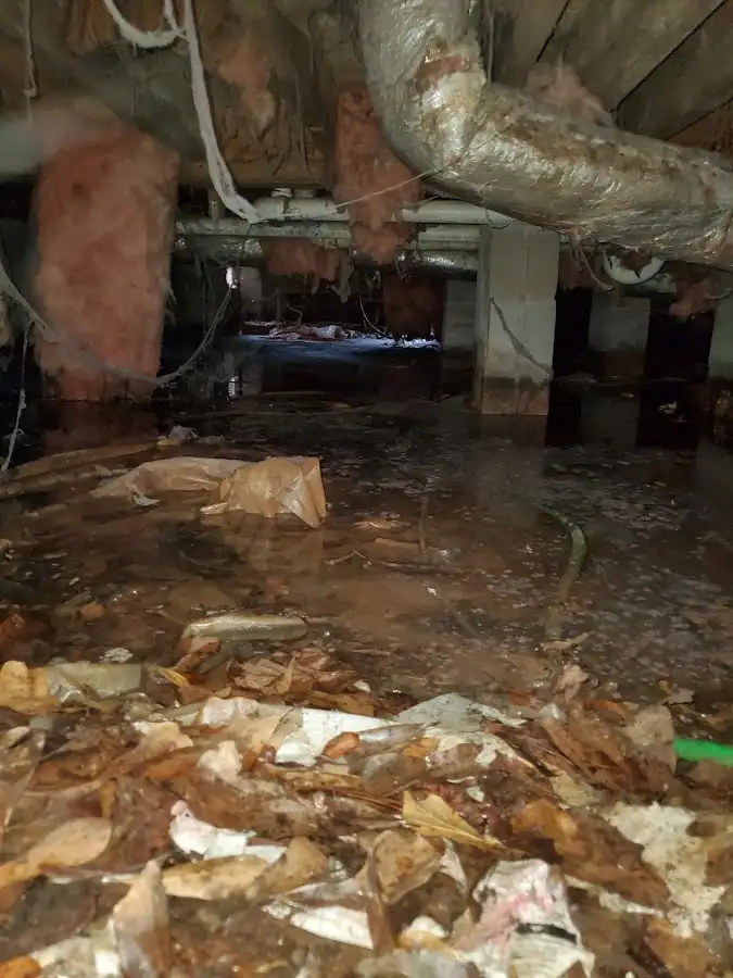 Crawl space flood assessment for Commercial Water Damage Restoration in Radford